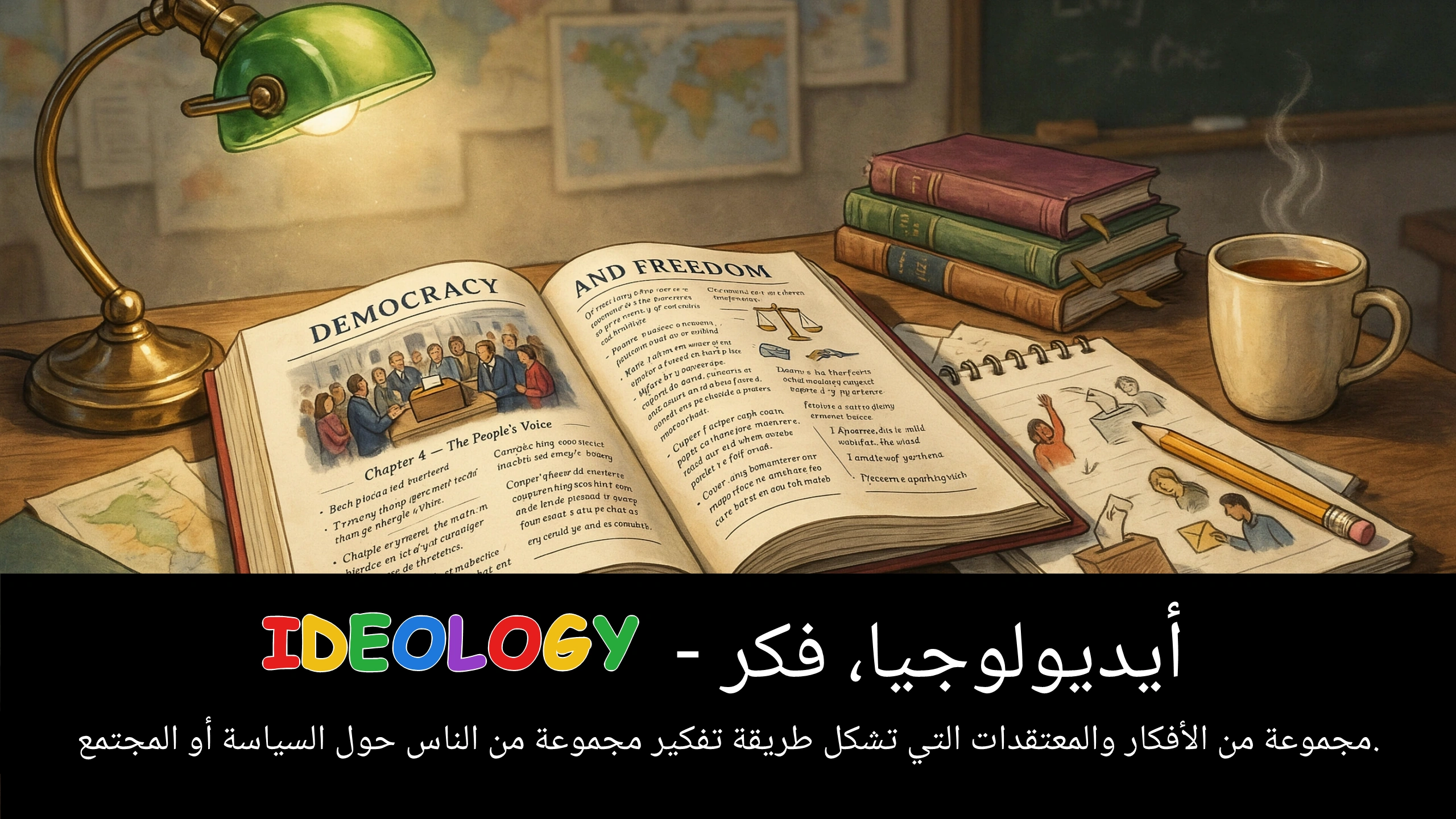 Arabic Illustration for ideology